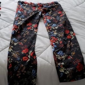 Flowered dress pants